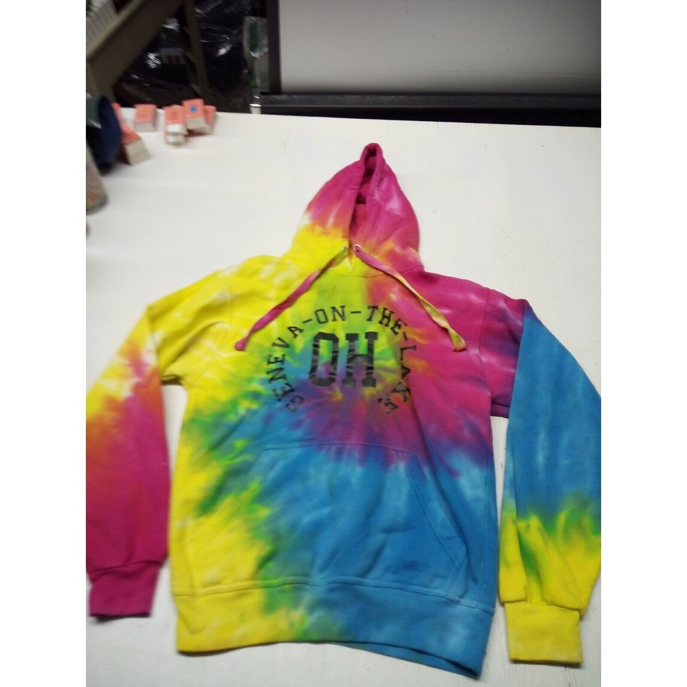 Geneva On The Lake tie dye  Hoodie Sweatshirt Women's Medium